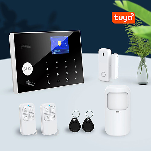 

Multi-Language 2.4Inch Touch Screen Tuya Remote Control WIFI4G Alarm System Home Security Wireless Burglar Alarm Sensor