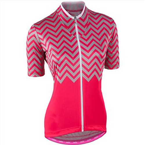 

CAWANFLY Women's Short Sleeve Cycling Jersey Summer Dark Pink Bike Tracksuit Jersey Top Road Bike Cycling Quick Dry Sports Clothing Apparel / Micro-elastic