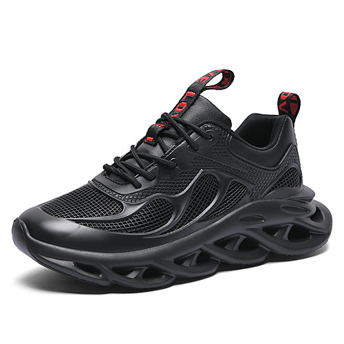 

Men's Trainers Athletic Shoes Light Soles Casual Daily Walking Shoes Mesh Breathable Non-slipping White Black Fall Spring