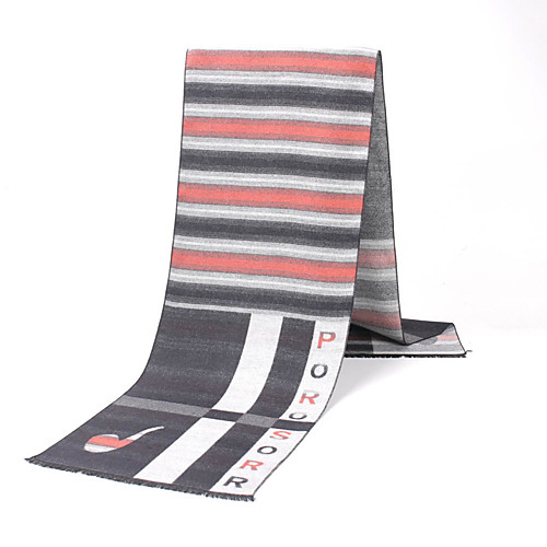 

Men's Rectangle Scarf Daily Wear As Per Picture Scarf Striped