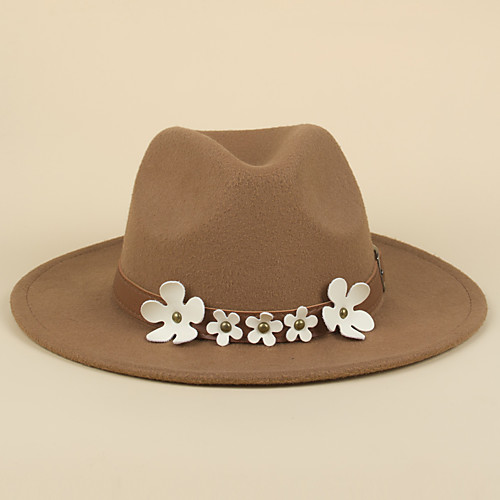 

Women's Bucket Hat Dailywear Festival Flower Solid Color Wine Beige Hat / Coffee / Black / Red / Blue / Green
