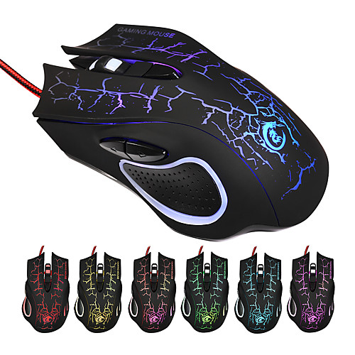 

LITBest A888B Wired USB Gaming Mouse / Ergonomic Mouse Multi-colors Backlit 5500 dpi 5 Adjustable DPI Levels 6 pcs Keys