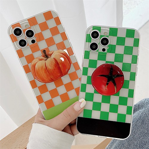

Phone Case For Apple Back Cover iPhone 12 Pro Max 11 SE 2020 X XR XS Max 8 7 Shockproof Dustproof with Stand Geometric Pattern TPU