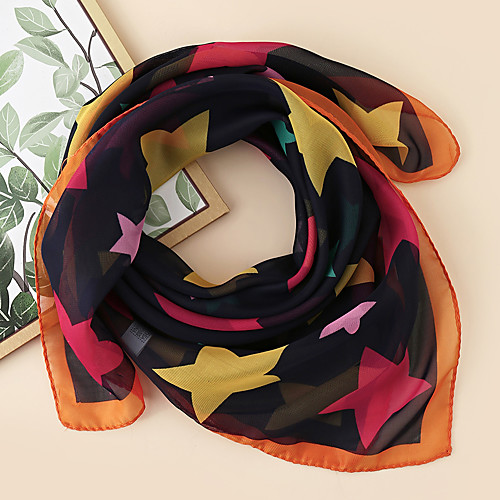 

Women's Square Scarf Holiday Two-Tone Scarf Graphic / Fall / Polyester