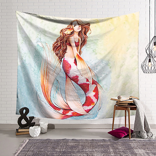 

Mermaid Wall Tapestry Art Decor Blanket Curtain Hanging Home Bedroom Living Room Decoration Polyester