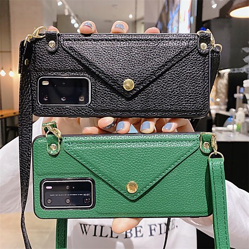 

Phone Case For Huawei Back Cover P40 P40 Pro Mate 40 Mate 40 Pro Mate 30 Mate 30 Pro Shockproof Dustproof Solid Colored PU Leather