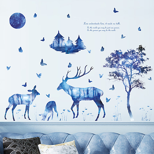 

Animals Cartoon Wall Stickers Bedroom Living Room Removable PVC Home Decoration Wall Decal 1pc