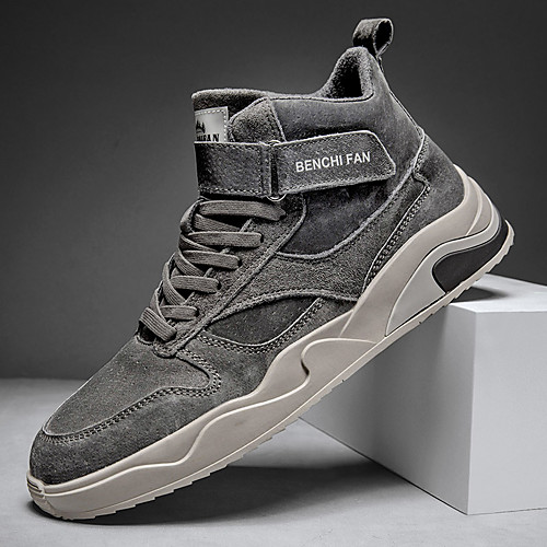 

Men's Sneakers Casual Daily PU Breathable Non-slipping Wear Proof Gray Khaki Fall Spring