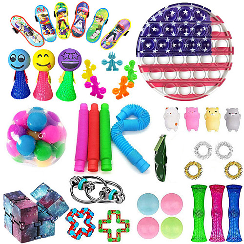 

Finger Toy Squeeze Toy / Sensory Toy Push Pop Bubble Sensory Fidget Toy 40 pcs Portable Gift Cute For Kid's Adults' Men Boys and Girls Christmas Gifts Outdoor Halloween Prizes