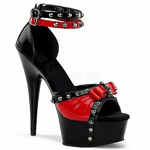 

Women's Unisex Sandals Pumps Round Toe Closed Toe Daily Beach PU Solid Colored Black / Red