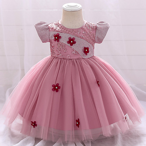 

Princess Dress Party Costume Flower Girl Dress Girls' Movie Cosplay Christmas New Year's Red Pink Ink Blue Dress Christmas Halloween Children's Day Polyester / Cotton