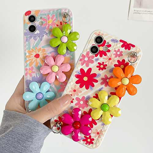 

Phone Case For Apple Back Cover iPhone 12 Pro Max 11 SE 2020 X XR XS Max 8 7 Shockproof Dustproof Graphic Flower TPU