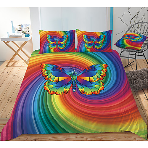 

Colorful Tie Dye Duvet Cover Set Boho Hippie Bedding Set Rainbow Tie Dyed Comforter Cover Queen 3 Pieces for Kids Teens Adults 1