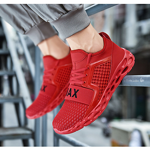 

Men's Trainers Athletic Shoes Daily Outdoor Running Shoes Mesh Red Blue Black Summer