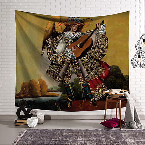 

Oil Painting Style Wall Tapestry Art Decor Blanket Curtain Hanging Home Bedroom Living Room Decoration Polyester Vintage Musician