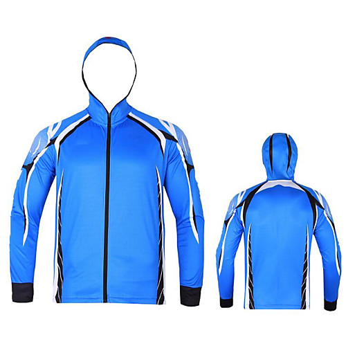 

CAWANFLY Men's Hoodie Jacket Fishing Jacket Outdoor Long Sleeve UPF50 UV Protection Quick Dry Waterproof Zipper Lightweight Jacket Top Autumn / Fall Spring Summer Athleisure Fishing Camping & Hiking