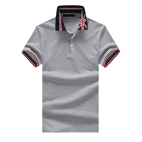 

Men's Golf Shirt Graphic Short Sleeve Casual Tops Fashion Gray White Black