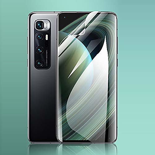 

screen protector for xiaomi mi 10 ultra 5g,plastic hd self-healing case-friendly curved full coverage protection bubble-free anti-fingerprint saver film [2 pack]
