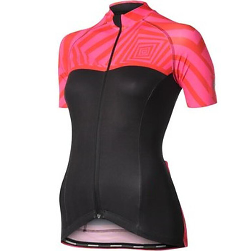 

CAWANFLY Women's Short Sleeve Cycling Jersey Summer Black / Red Bike Tracksuit Jersey Top Road Bike Cycling Quick Dry Sports Clothing Apparel / Micro-elastic