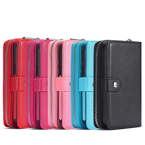 

PU Leather Wallet Phone Case For Apple iPhone 12 Pro Max 11 SE 2020 X XR XS Max 8 7 6 Magnetic Flip Flio 2 in 1 Detachable Wallet Card Holder Full Protective Cover with Strap