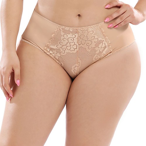 

Women's Lace Briefs Underwear High Rise Cotton Maroon L