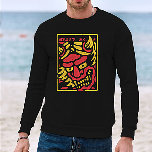 

Men's Unisex Sweatshirt Cartoon Graphic Prints Casual Daily Holiday Hot Stamping Casual Designer Hoodies Sweatshirts Black