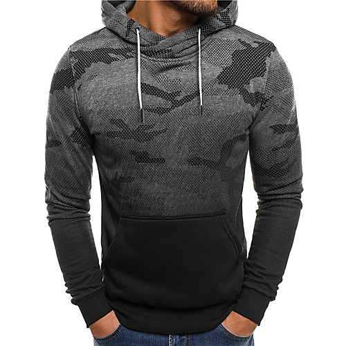 

Men's Unisex Hoodie Graphic Prints Camo / Camouflage Print Daily Sports 3D Print 3D Print Casual Hoodies Sweatshirts Gray Light gray Red