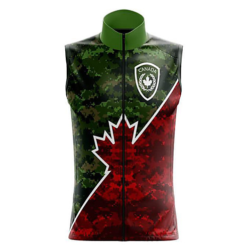 

21Grams Women's Sleeveless Cycling Jersey Summer Spandex Green Camo / Camouflage Canada Bike Top Mountain Bike MTB Road Bike Cycling Quick Dry Moisture Wicking Sports Clothing Apparel / Stretchy