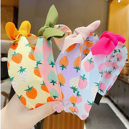 

Girls' Hair Jewelry For Festival Fruit Bow Fabric Yellow Blushing Pink Green 1pc / Bowknot