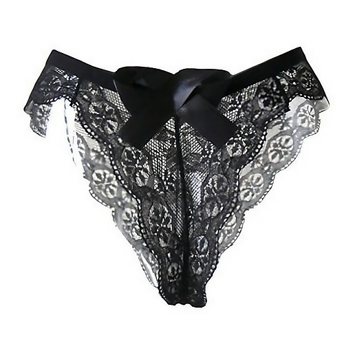 

Women's Lace / Bow G-strings & Thongs Panties Low Waist 1 PC White S