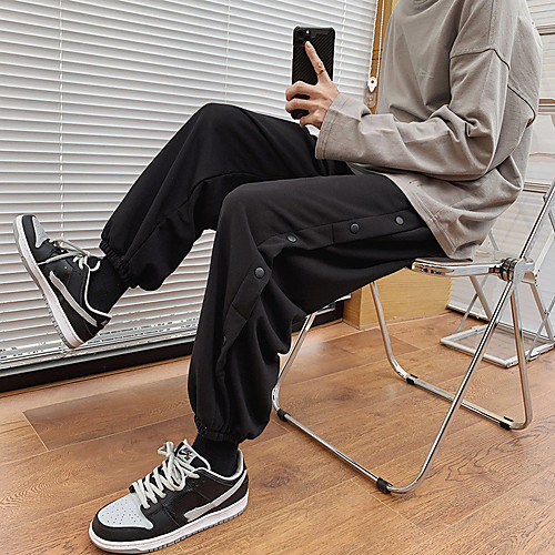 

Men's Stylish Casual / Sporty Chinos Sweatpants Pants Solid Colored Light gray Black