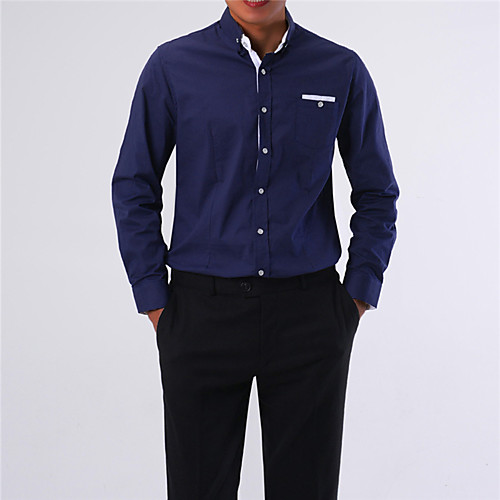 

Men's Shirt Solid Color Long Sleeve Casual Tops Casual White Black Red