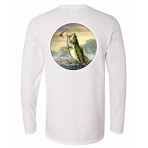 

CAWANFLY Men's Fishing Shirt Outdoor Long Sleeve UPF50 UV Protection Quick Dry Lightweight Breathable Top Autumn / Fall Spring Summer Athleisure Fishing Camping & Hiking White / Micro-elastic