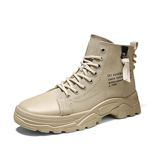 

Men's Boots Sporty Look Fashion Boots Martin Boots Sporty Casual Classic Daily Outdoor PU Synthetics Non-slipping Height-increasing Shock Absorbing Booties / Ankle Boots White Black Beige Fall Winter