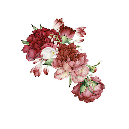 

Floral Plants Wall Stickers Bedroom Living Room Removable PVC Home Decoration Wall Decal 1pc