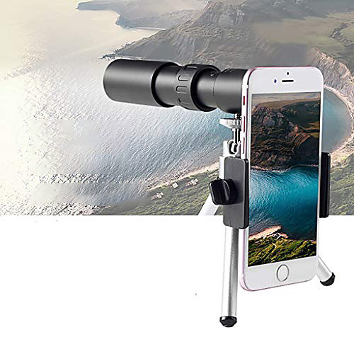

4k 10-300x40 hd zoom monocular telescope low night vision monocular scope with tripod & smartphone holder, portable waterproof sky observer for camping outdoor for kids, beginners, adults