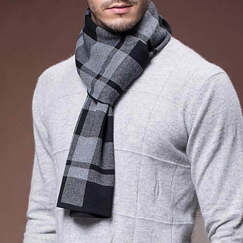 

Men's Rectangle Scarf Daily As Per Picture Scarf Lattice