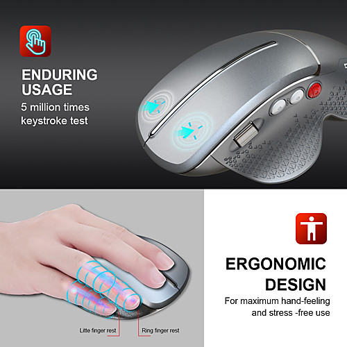 

T32 Ergonomic Vertical Side Wheel 2.4Ghz Wireless Mouse Ergonomic Comfortable Grip Power Saving