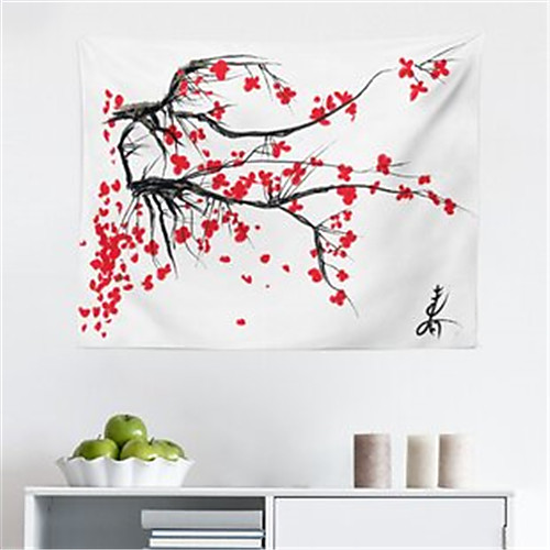 

Japanese Ink Painting Style Wall Tapestry Art Decor Blanket Curtain Hanging Home Bedroom Living Room Decoration Polyester