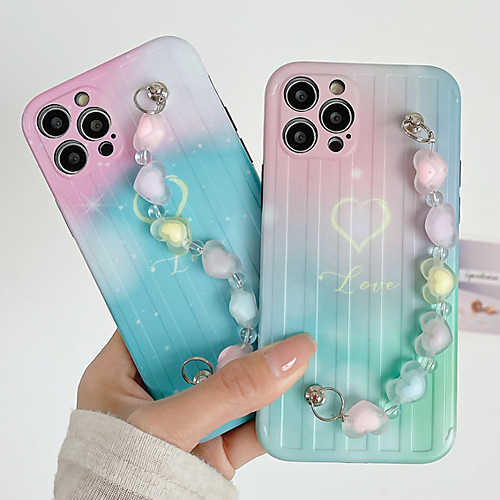 

Phone Case For Apple Back Cover iPhone 12 Pro Max 11 SE 2020 X XR XS Max 8 7 Shockproof Dustproof Color Gradient Graphic TPU