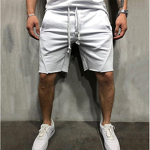 

Men's Casual / Sporty Athleisure Breathable Sports Daily Beach Chinos Shorts Pants Letter Short Drawstring Elastic Waist White Black Blue Red Orange