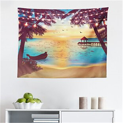 

Beach Wall Tapestry Art Decor Blanket Curtain Hanging Home Bedroom Living Room Decoration Polyester