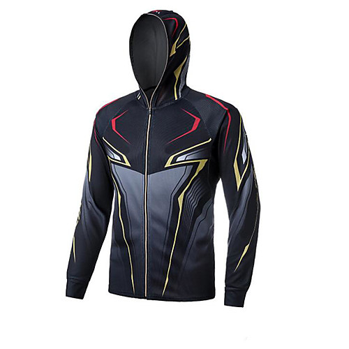 

CAWANFLY Men's Hoodie Jacket Fishing Jacket Outdoor Long Sleeve UPF50 UV Protection Quick Dry Waterproof Zipper Lightweight Jacket Top Autumn / Fall Spring Summer Athleisure Fishing Camping & Hiking