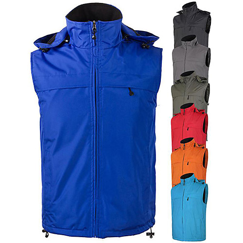 

Men's Hiking Vest / Gilet Fishing Vest Hiking Fleece Vest Winter Fleece Jacket Top Outdoor Thermal Warm Waterproof Windproof Quick Dry Autumn / Fall Winter Fleece Polyester Solid Color Red Army Green