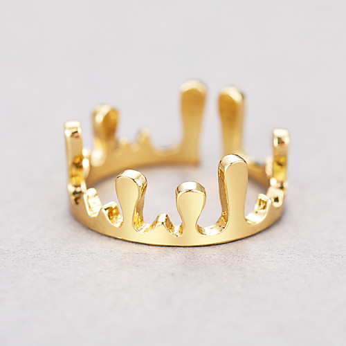 

Ring Vintage Style Silver Gold Red Alloy Crown Stylish Ethnic Vintage 1pc 7