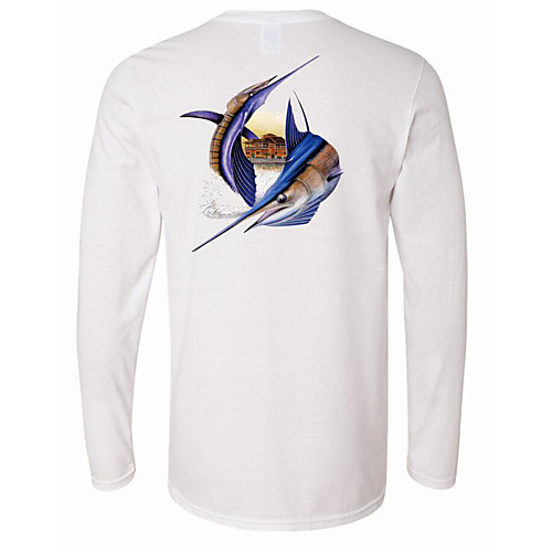 

CAWANFLY Men's Fishing Shirt Outdoor Long Sleeve UPF50 UV Protection Quick Dry Lightweight Breathable Top Autumn / Fall Spring Summer Athleisure Fishing Camping & Hiking White / Micro-elastic