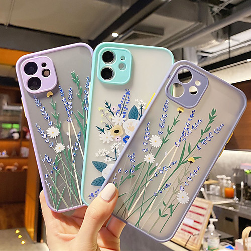 

Phone Case For Apple Back Cover iPhone 12 Pro Max 11 SE 2020 X XR XS Max 8 7 Shockproof Dustproof Graphic Flower TPU