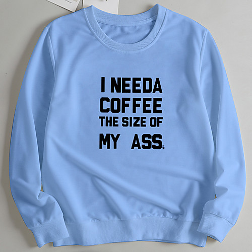 

Women's Pullover Sweatshirt Letter Print Casual Hot Stamping Casual Hoodies Sweatshirts Wine Red Blushing Pink Red