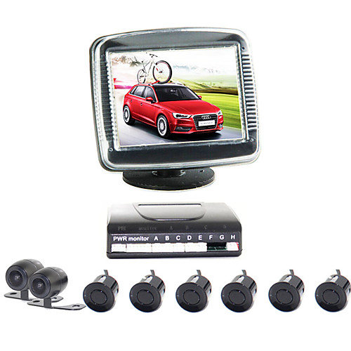 

Factory Outlet PZ701 LCD Digital Screen Wireless Car Reversing Monitor / Reversing Radar Kit Waterproof / 360° monitoring for Car