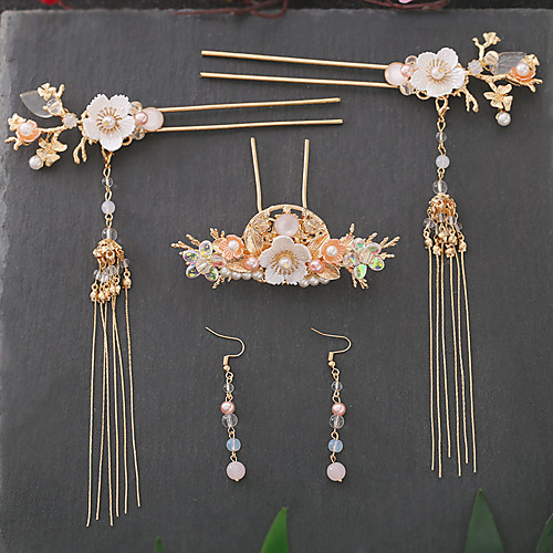 

fairy hairpin, costume, hair accessories, female headdress, ancient style hairpin, tassel hairpin, full set, step by step, accessories